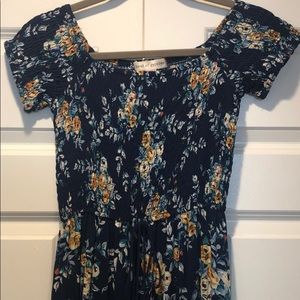 Blue Floral Maxi Dress